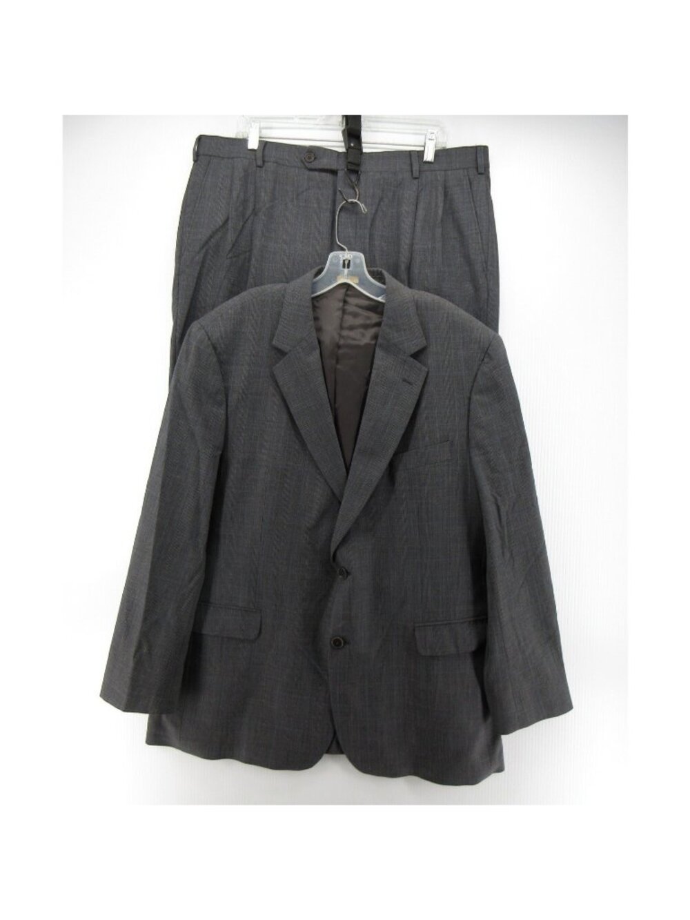 Brooks Brothers Suit 46 Wool Blend Glen Plaid Stretch Classic 346 38X27